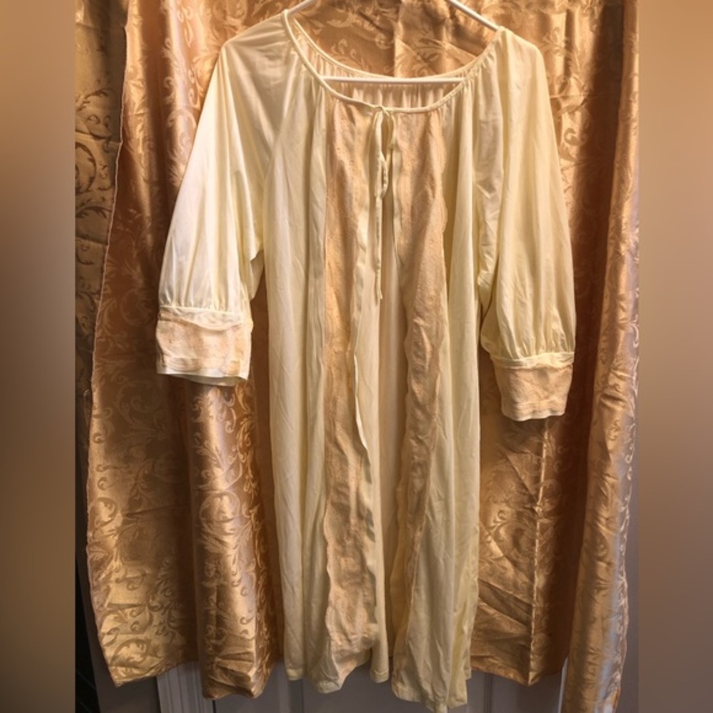Vintage Philmaid Yellow Baby Doll Robe Size Large